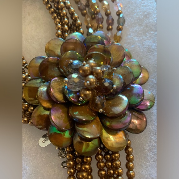 Joan Rivers vintage large flower statement necklace - Picture 7 of 10